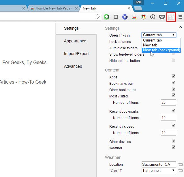 Tùy chỉnh cài đặt trang chủ trình duyệt web trên máy tính