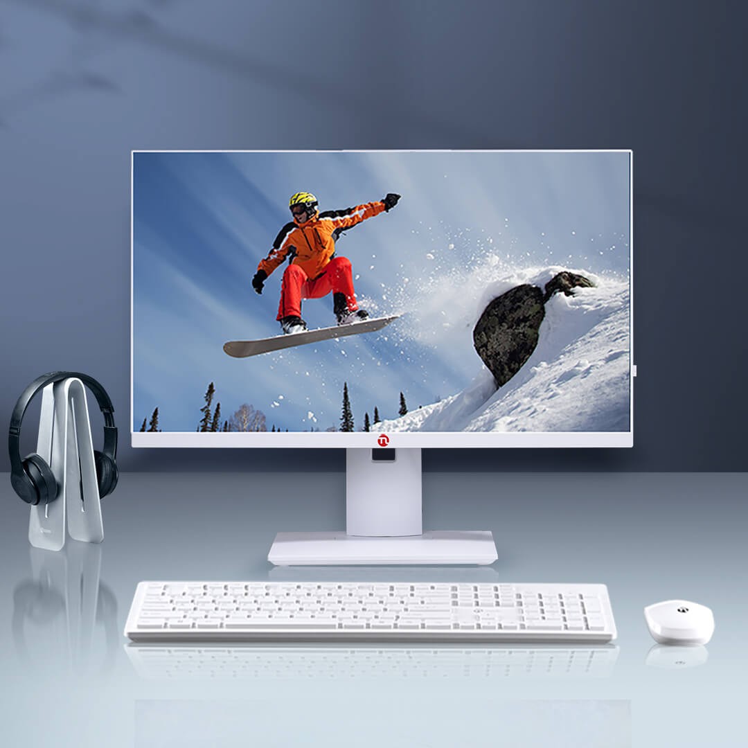 Máy tính all in one Xiaomi Ningmei CR600 thiết kế hiện đại trên bàn làm việc