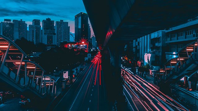Hình nền máy tính thành phố về đêm