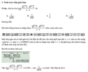 cách giải toán 11 bằng máy tính