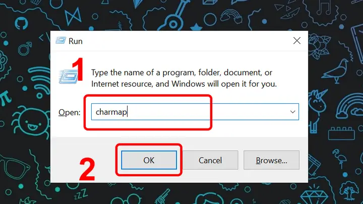 cách mở bảng kí tự đặc biệt trong máy tính