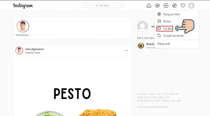 cách tắt thông báo instagram trên máy tính
