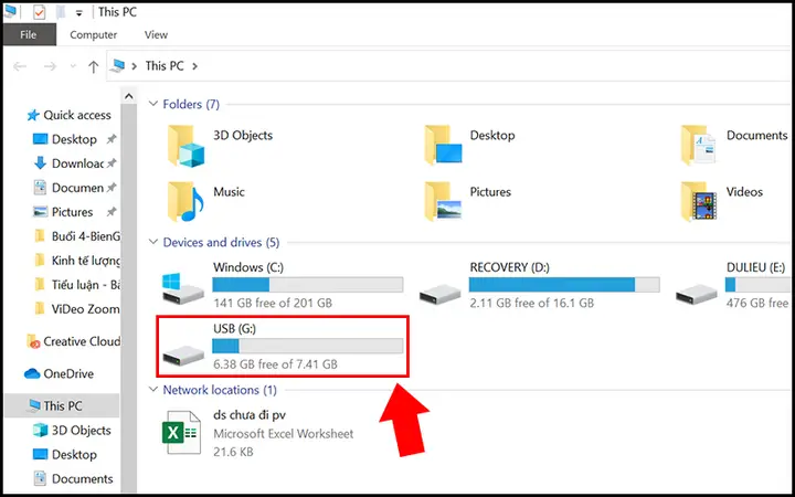 copy dữ liệu từ máy tính sang usb