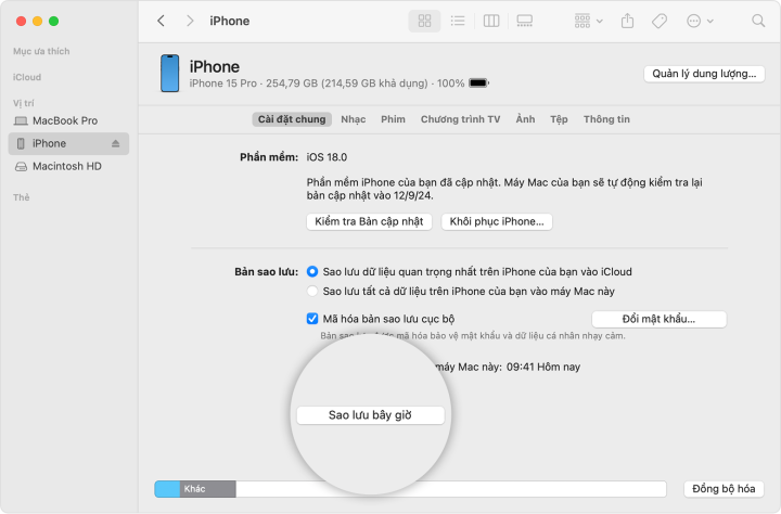 Sao lưu iPhone trên máy tính: Hướng dẫn chi tiết bảo vệ dữ liệu