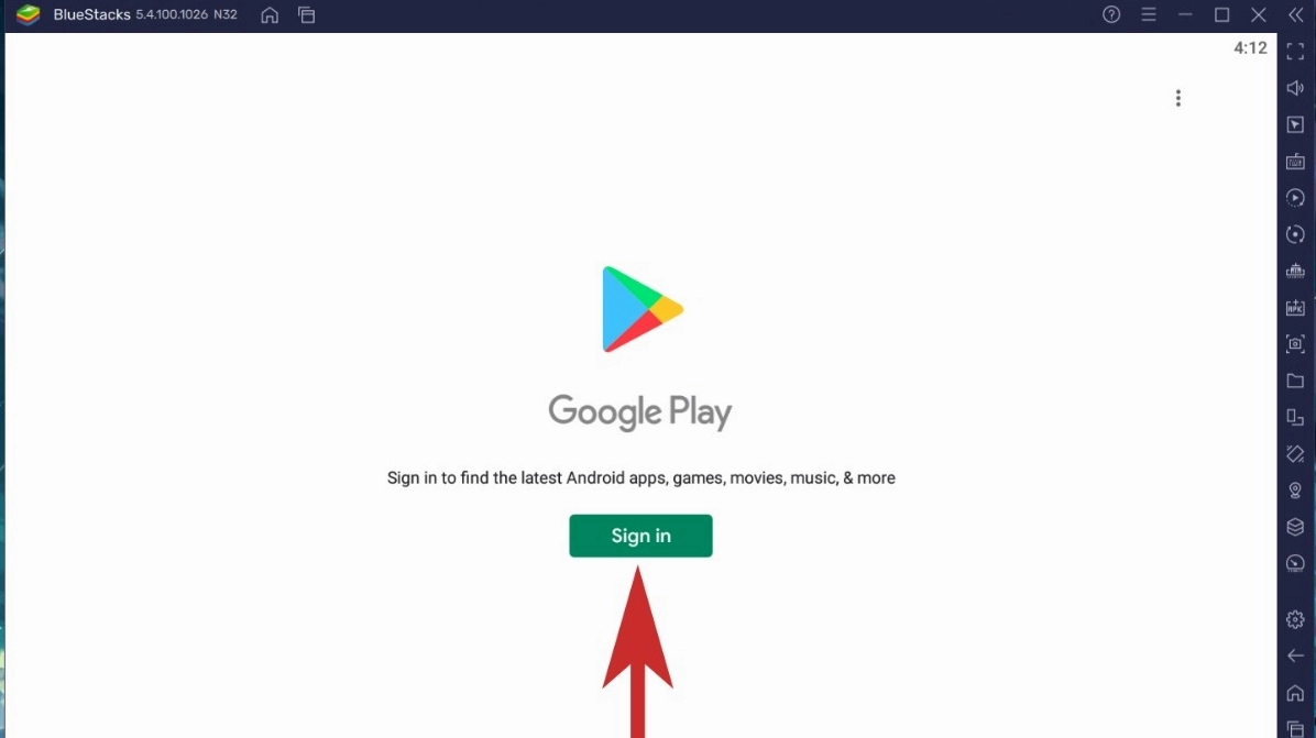 Đăng nhập tài khoản Google trên giả lập BlueStacks
