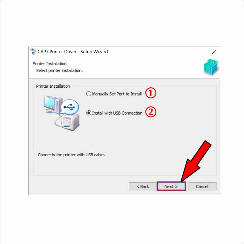 Bấm Next để tiếp tục cài đặt.