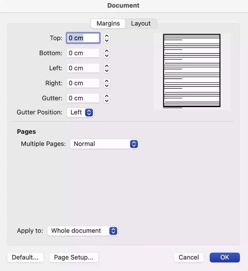 Các bước cấu hình margin khi in ảnh full khổ A4 trong Word