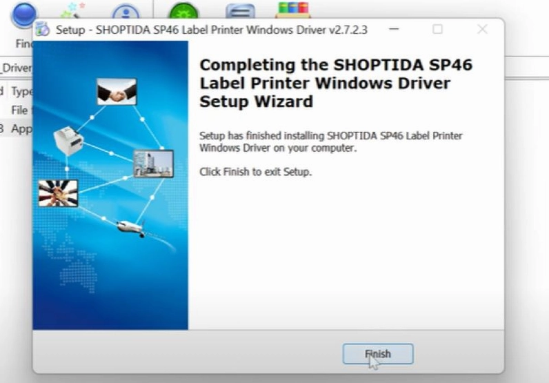 Chọn Finish để kết thúc