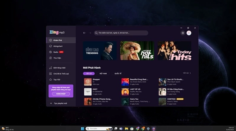 Download Zing MP3 cho PC