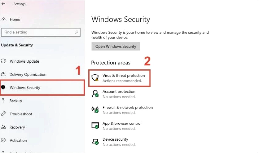 Hướng dẫn tắt Windows Defender khi không giản nén được file RAR