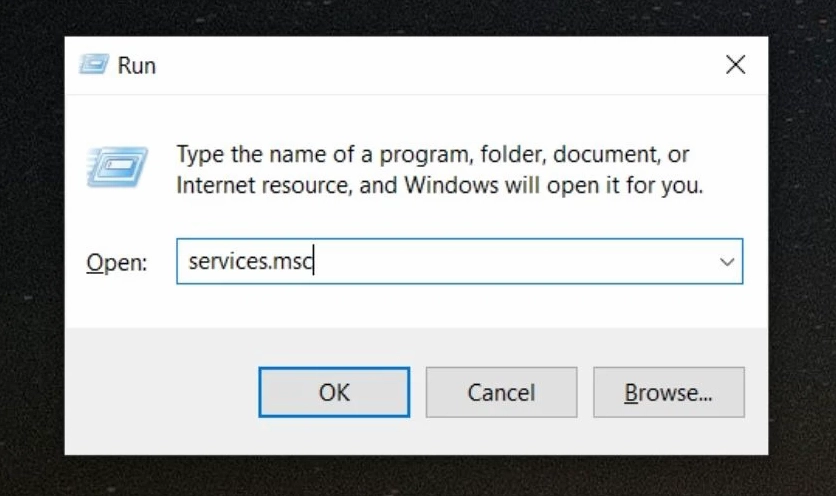 Mở hộp thoại Run