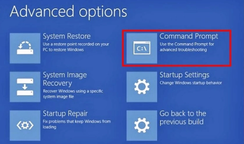 Sau đó tìm chọn Command Prompt
