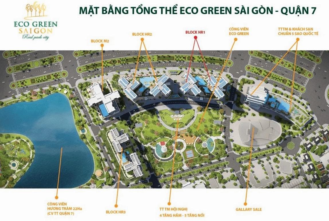 Mặt bằng căn hộ Eco Green Saigon