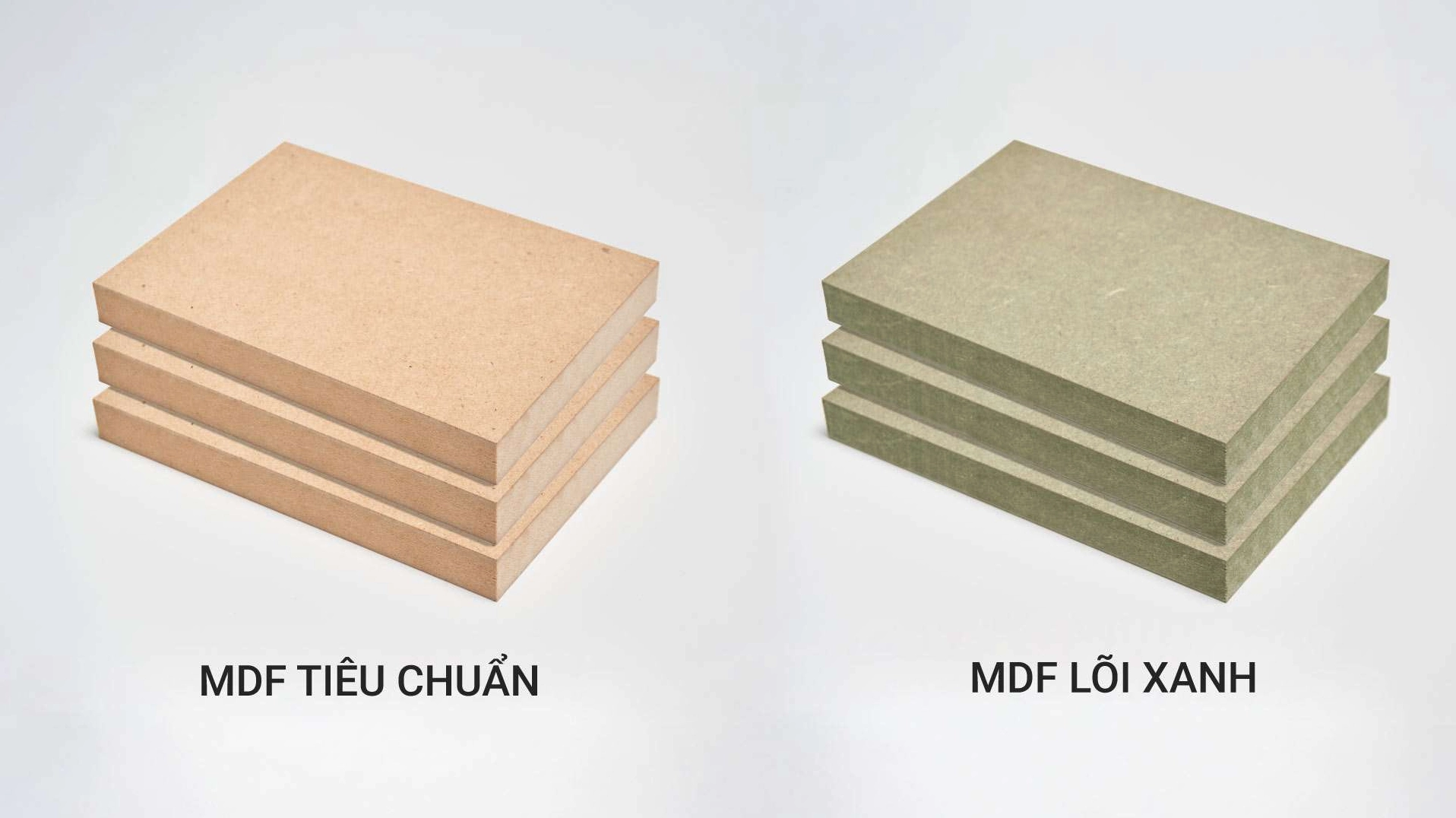 mdf tiêu chuẩn và mdf chống ẩm