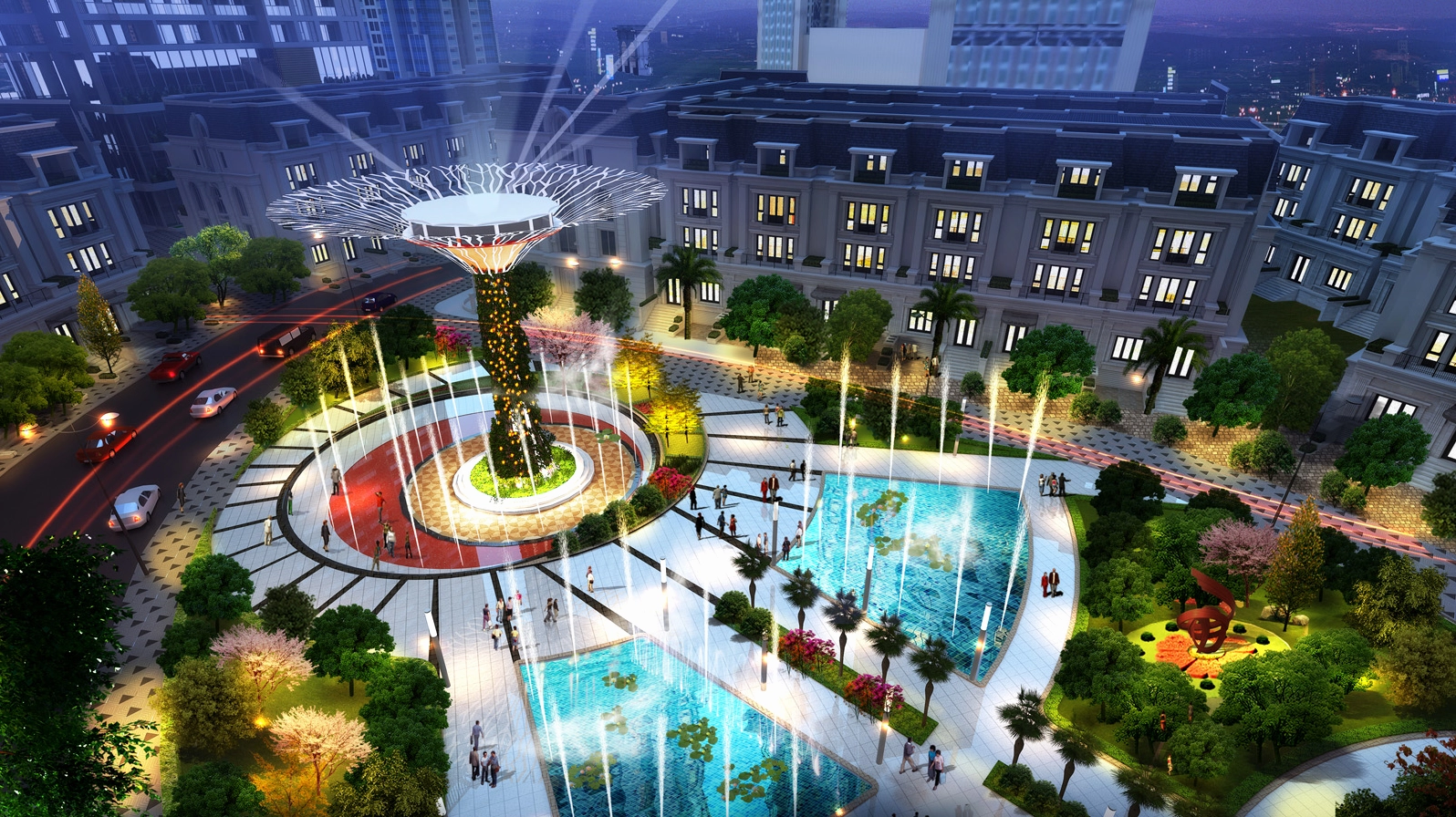 Chung Cư Sunshine City 2026: Khám Phá Nghệ Thuật Sống Thượng Lưu Đẳng Cấp Quảng trường nhạc nước Sunshine City