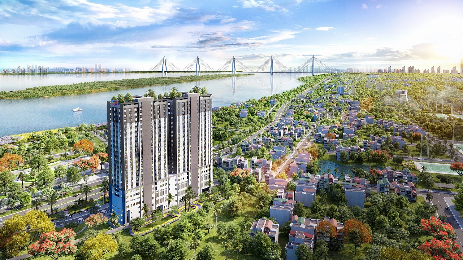 Toàn cảnh chung cư Tây Hồ Riverview từ trên cao