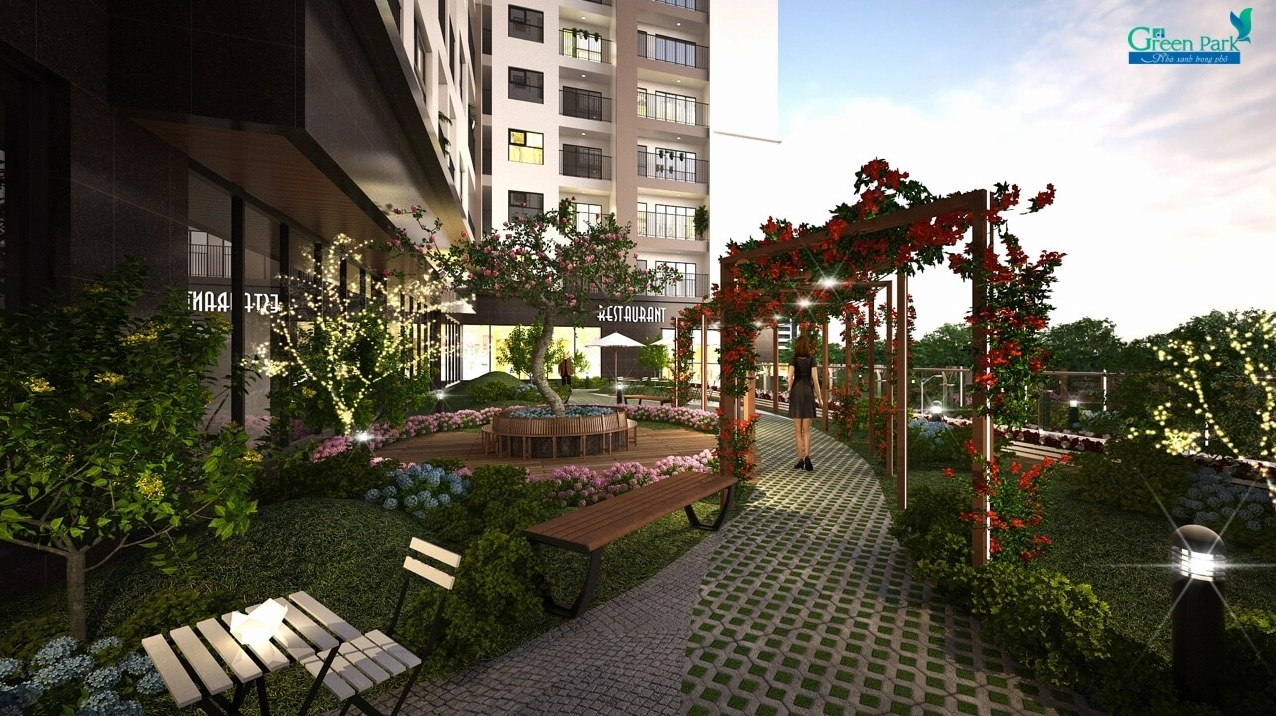 Phân Tích Chuyên Sâu Phương Đông Green Park: Điểm Sáng An Cư 2026 Vườn dạo bộ chung cư số 1 Trần Thủ Độ